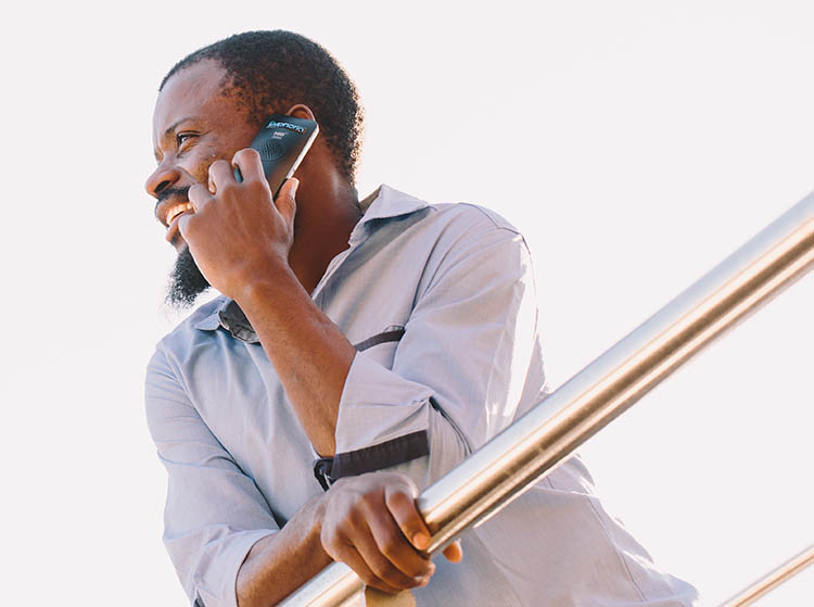 Business professional using Euphoria Telecom